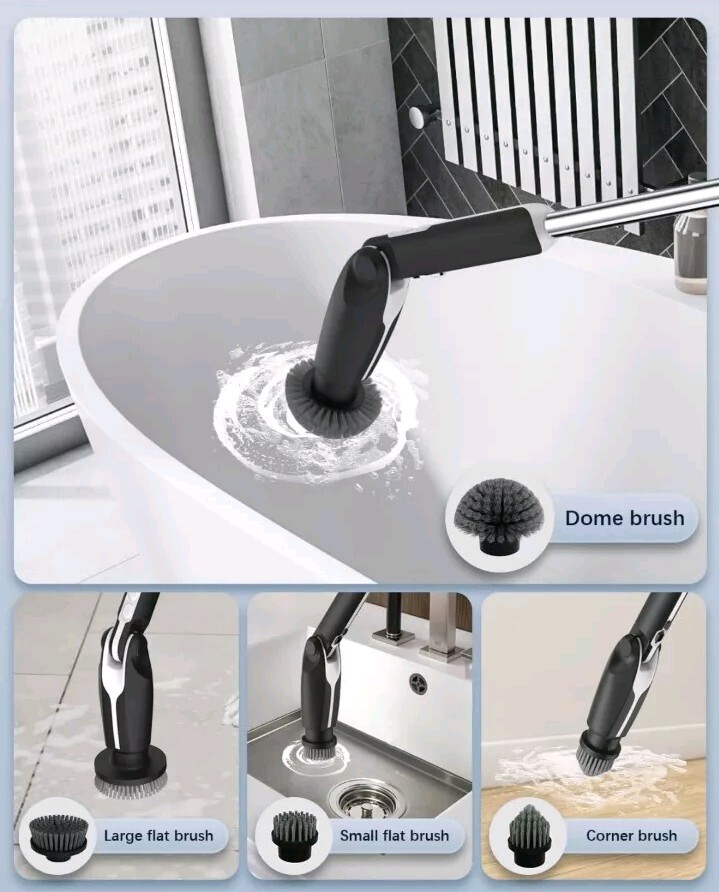 Electric Spin Scrubber Cleaning Brush Leebein YMG-818 Replaceable Heads