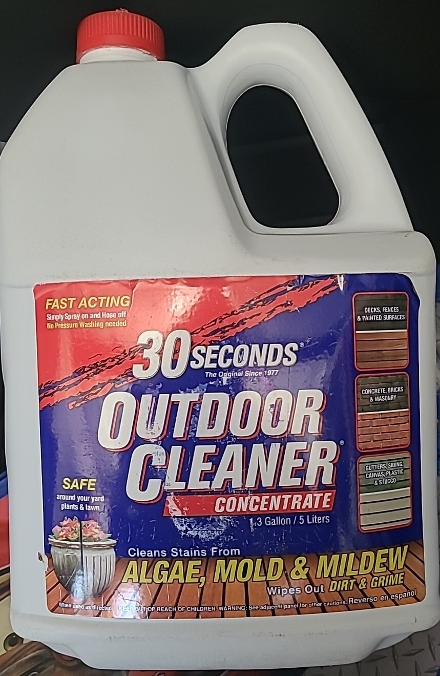 30 SECONDS Outdoor Mold Mildew Algae Cleaner 1.3 Gallon Concentrate