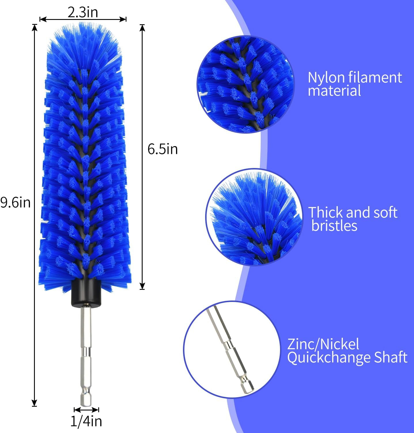 Drill Brush for Car Wheel and Bottle, Highly Dense and Durable Car Cleaning Brus