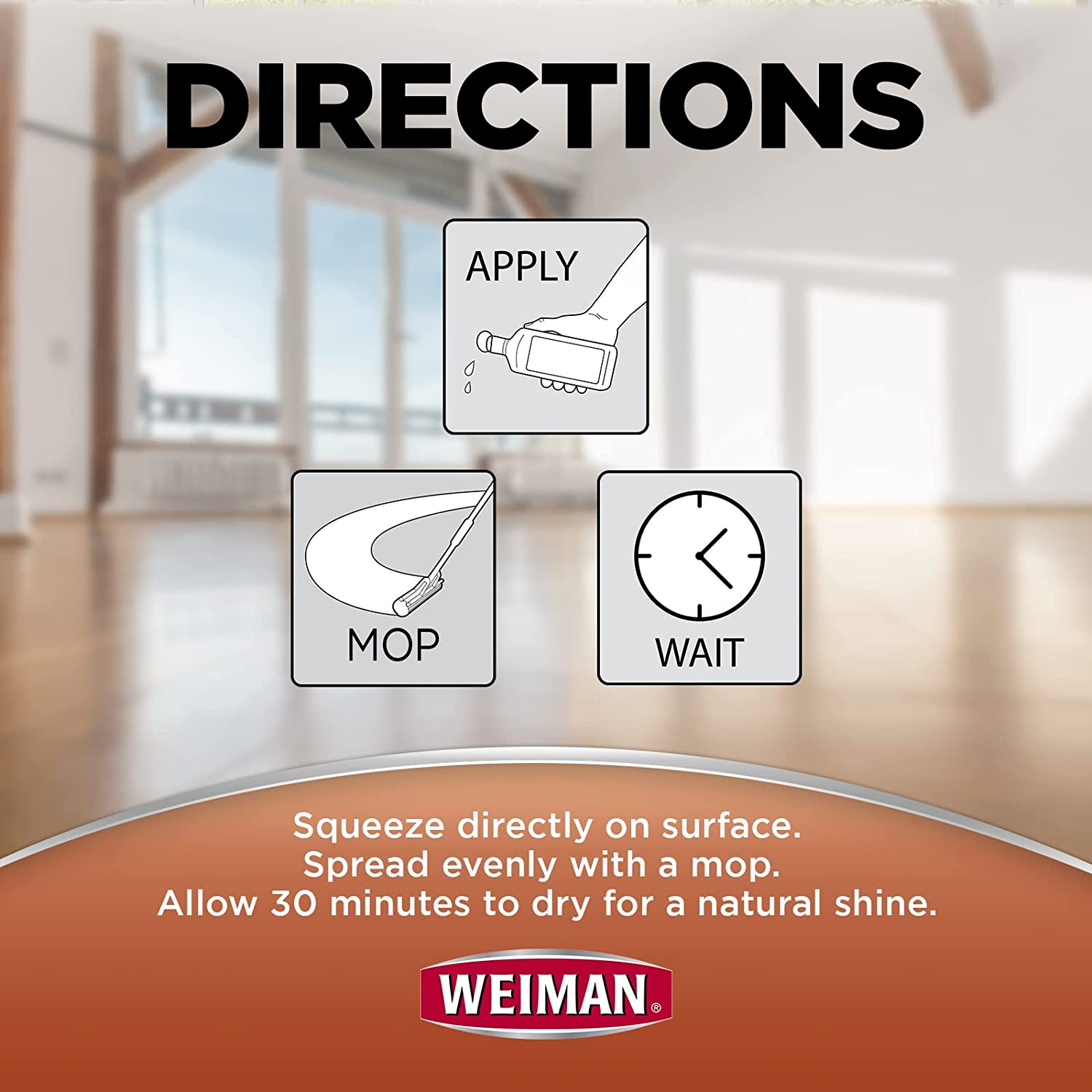 Weiman Wood Floor Polish and Restorer – 32 Ounce – High-Traffic Hardwood