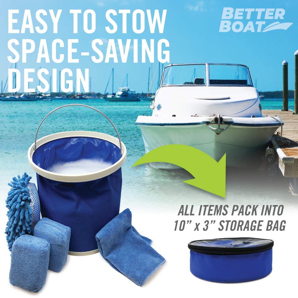 Boat Cleaner and Car Wash Sponges, Non-Scratch Microfiber Sponge and Wash Clo…