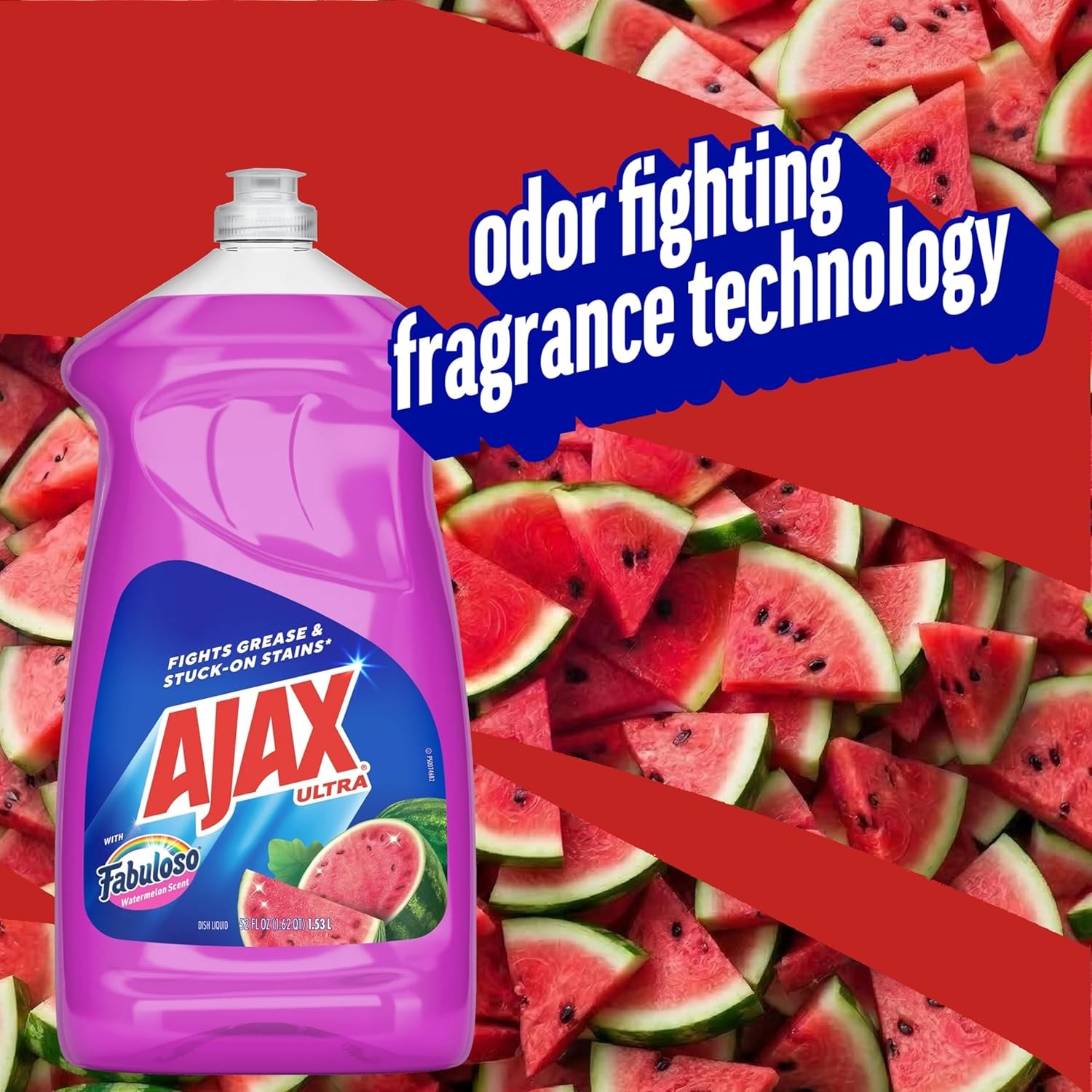 Ajax Ultra Liquid Dish Soap with Fabuloso Watermelon Scent 52 fl oz Bottle