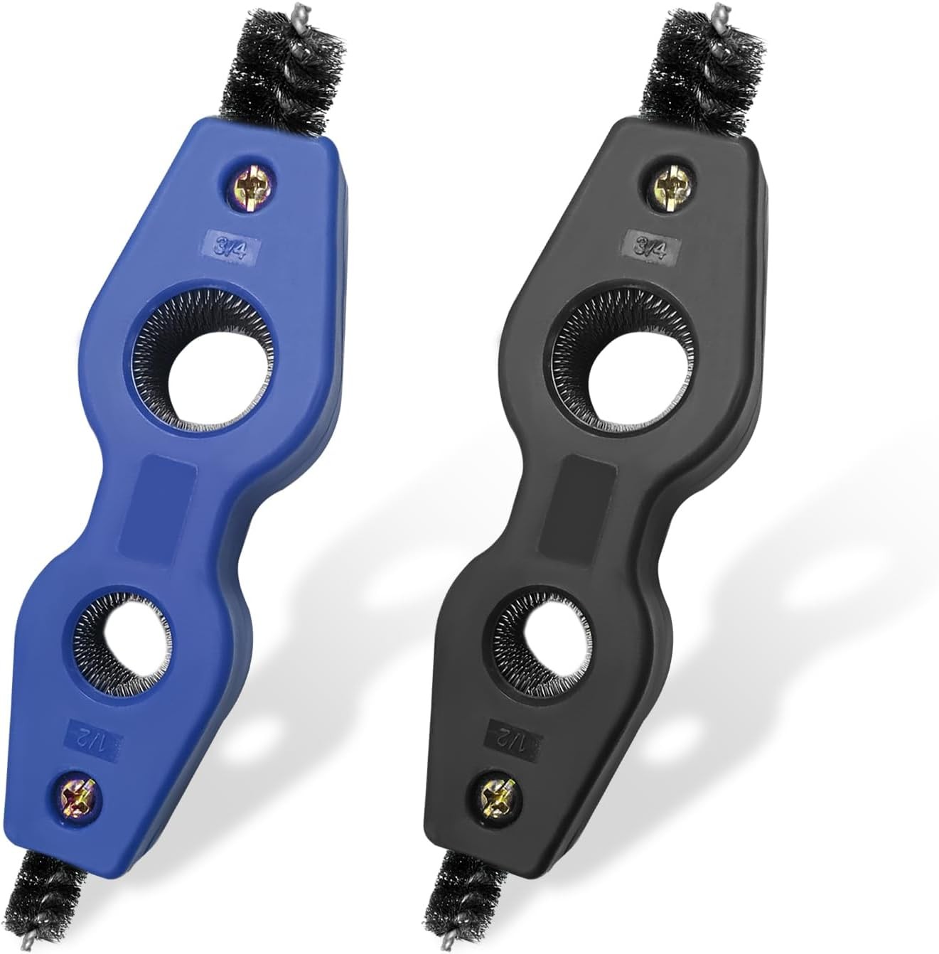 4-in-1 Anti-Corrosion Battery Terminal Cleaning Brush, Unive Color: Black+Blue