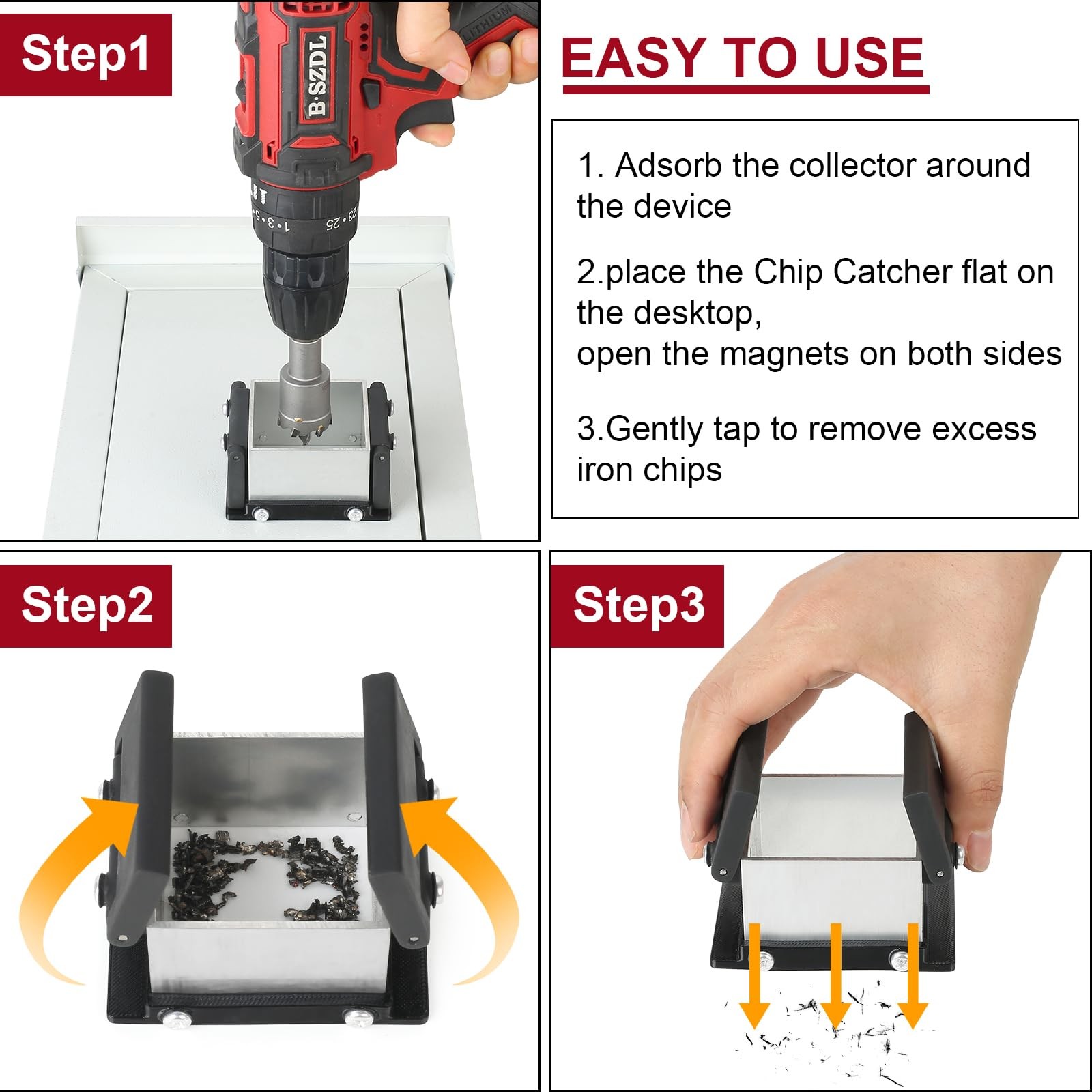 Chip Catcher, Magnetic Chip Collector, Heat-resistant Metal Shavings Chip Cat…