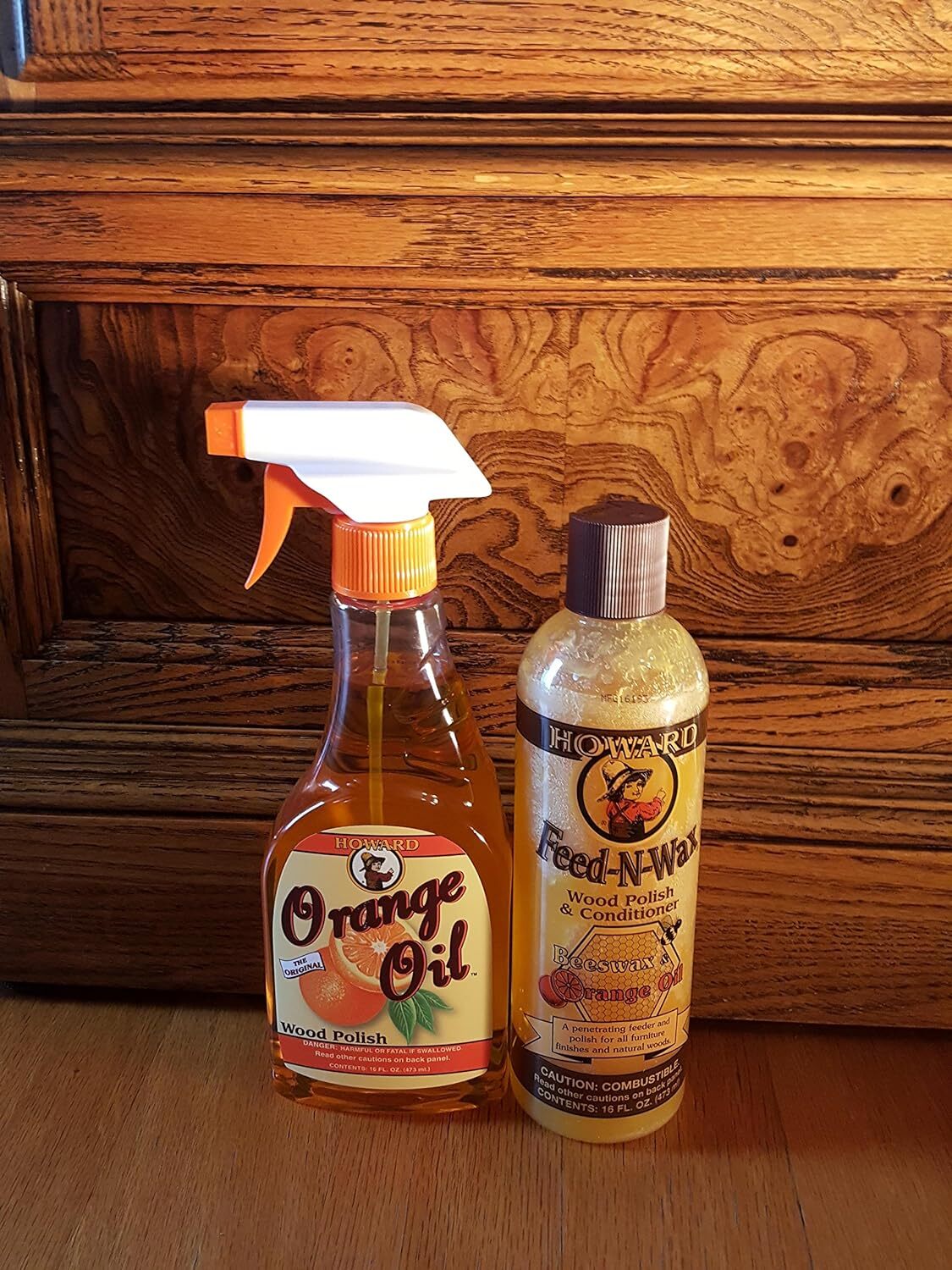Howard Orange Oil Wood Cleaner 32 Fl Oz Beeswax Finish Furniture Care