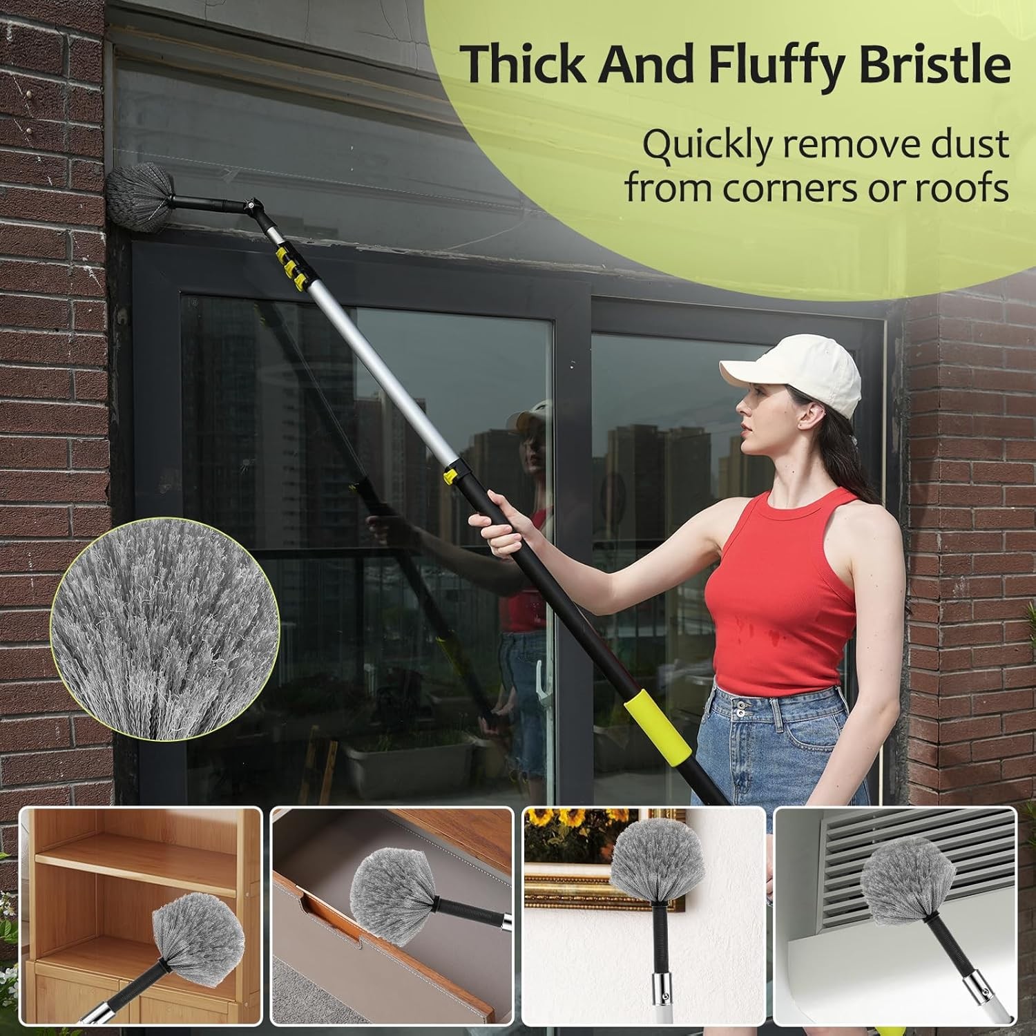 24FT Aluminum Alloy High Reach Duster with 210 Degree Head