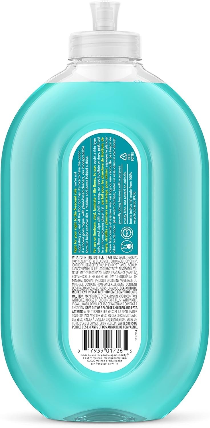 Biodegradable Spearmint Hardwood Floor Cleaner – 25 Oz, Pack of 6 Bottles