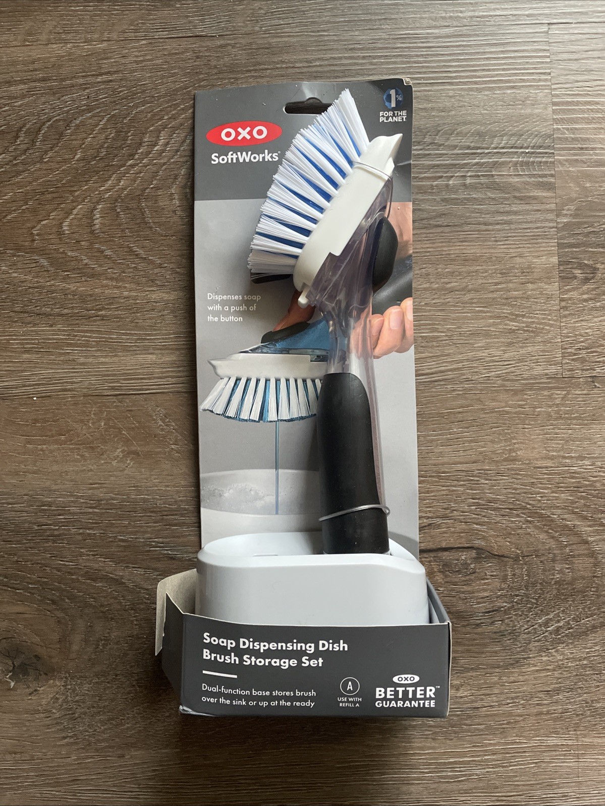 OXO Softworks Soap Dispensing Dish Brush Storage Set – New In Package