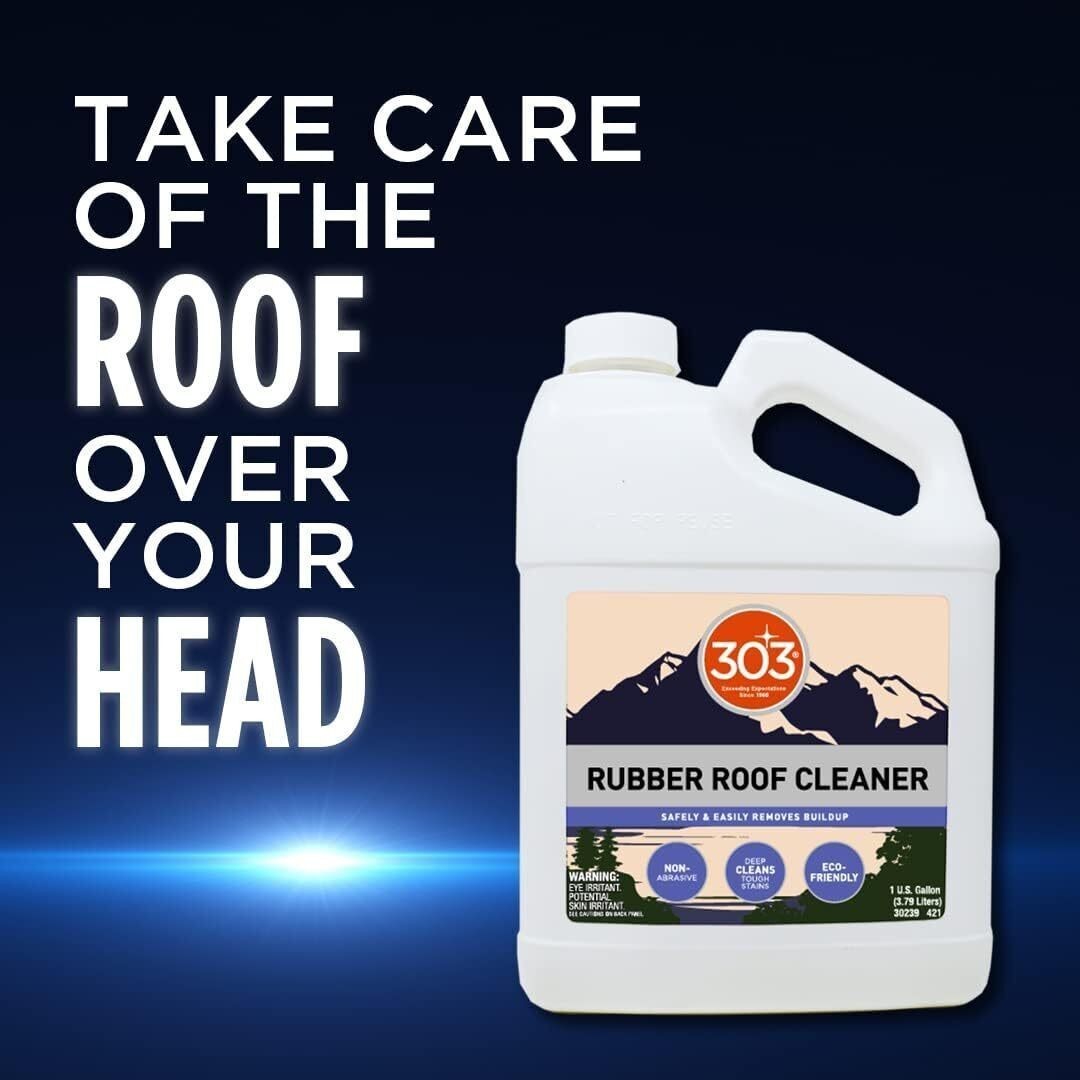 Rubber Roof Cleaner Safely Removes Build Up on The Roofs RVs Camper Pop-Ups New