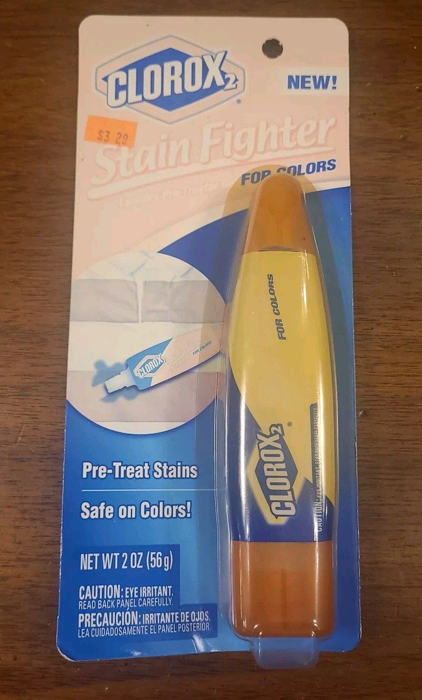Clorox 2 Stain Fighter For COLORS Laundry Pre-Treater GEL PEN FADED PACKAGE