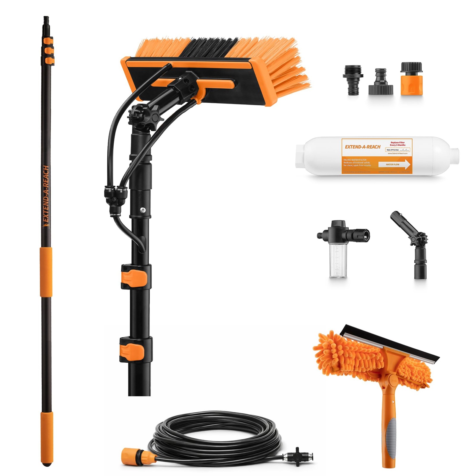 4-12 ft Water Fed Pole Window Cleaning System // Professional Telescopic Sola…