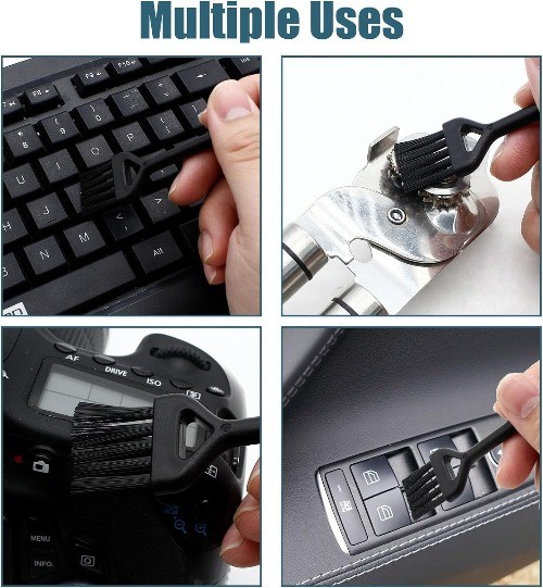 Keyboard Cleaning Brush, 6 Pcs Plastic Handle Nylon Anti Static Brush Kit Fit fo