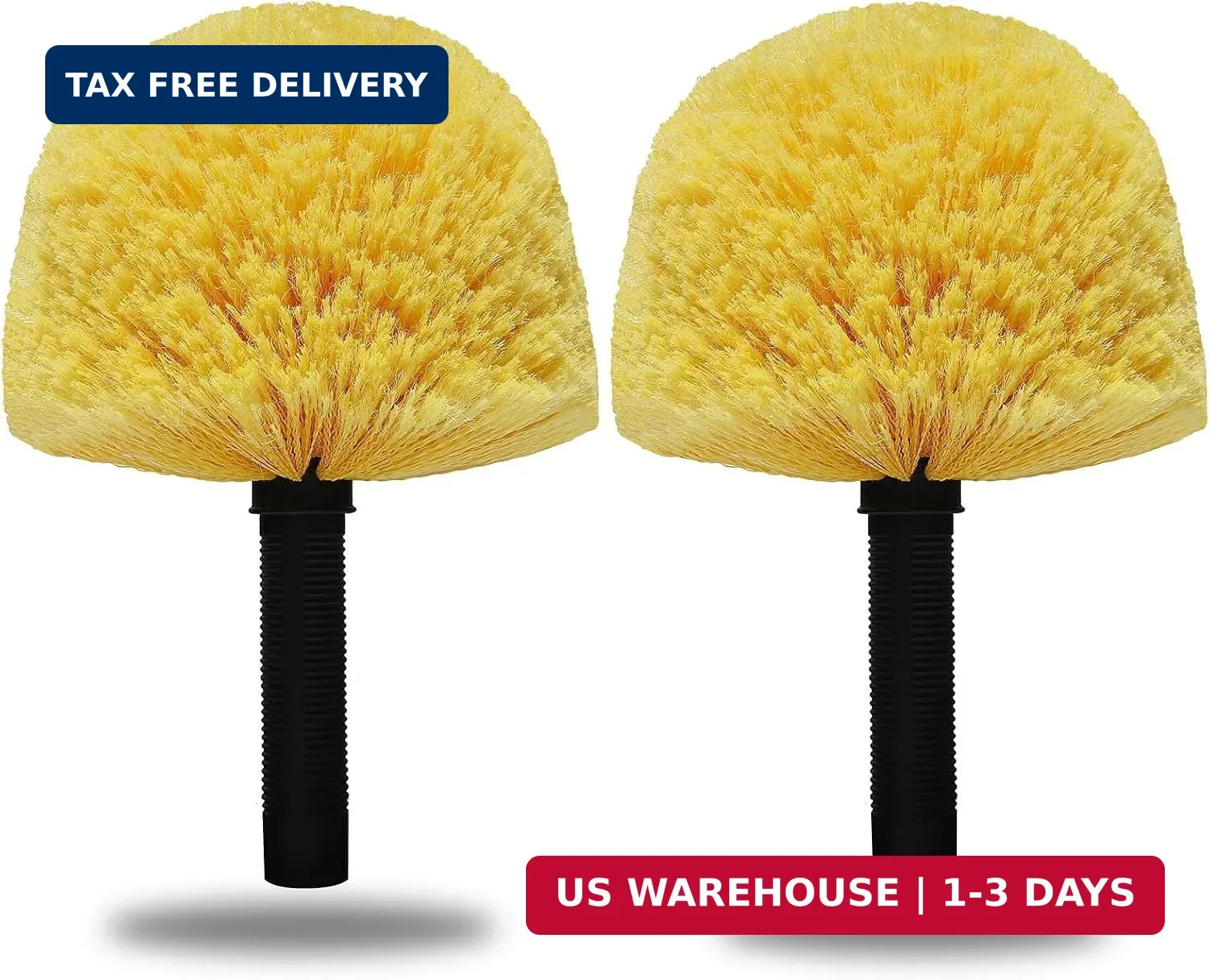 2 Pack Twist-On Cobweb Duster Head Brush – Efficient Indoor & Outdoor Spider Web