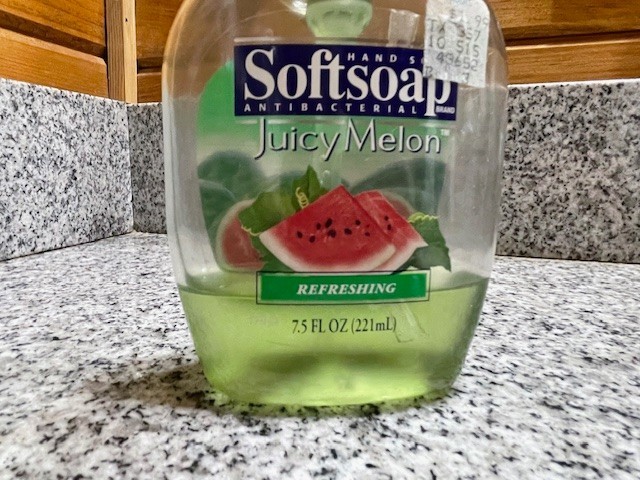 Vintage SoftSoap Juicy Melon Liquid Hand Soap Pump Dispenser Container