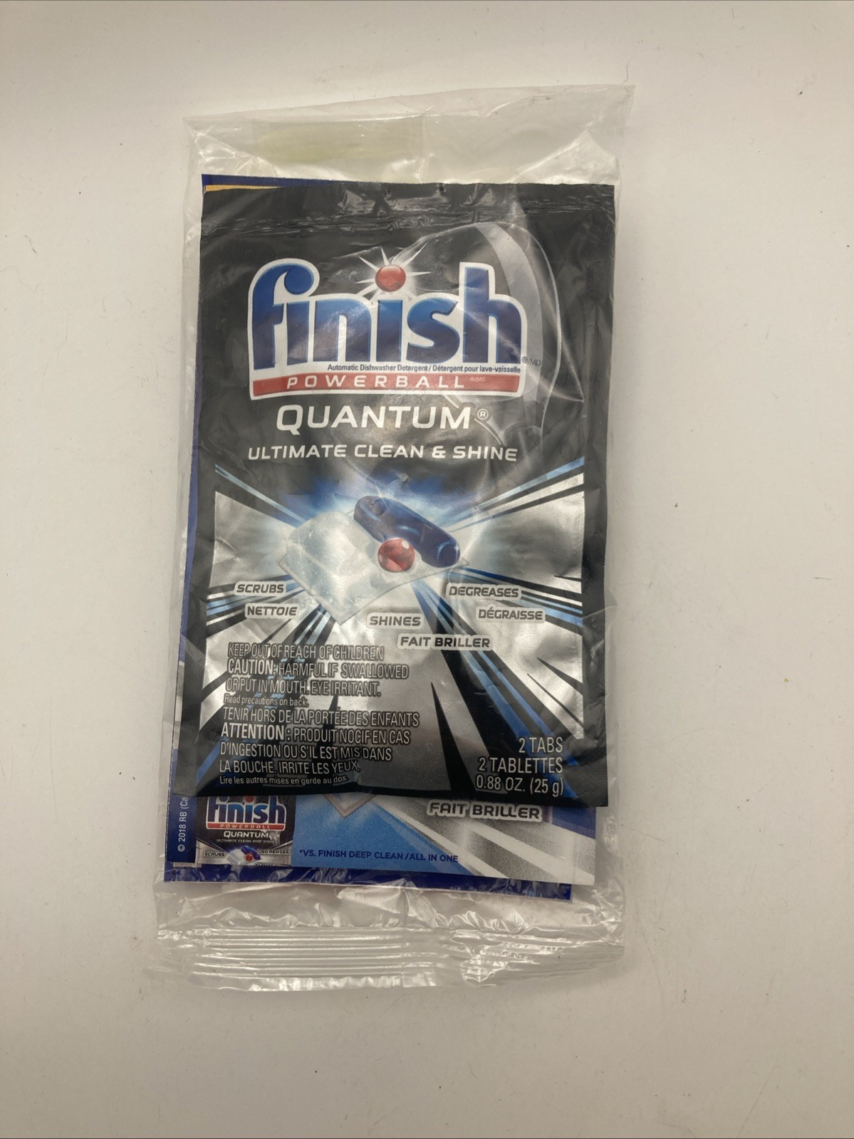 Finish Quantum Power for Dishwasher 2 Tabs.,Finish Rinse Aid Jet Dry 2.37 Fl Oz.