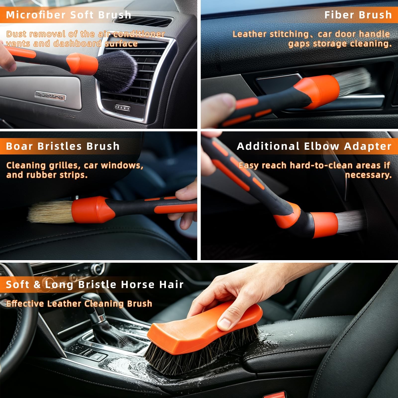 12FT Car Wash Brush with Long Handle Extension Pole Soft Bristle Car Cleaning…