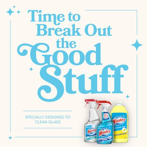 Windex Original Glass Cleaner 23 Oz Streak Free Blue Spray Bottle Recycled Pl…