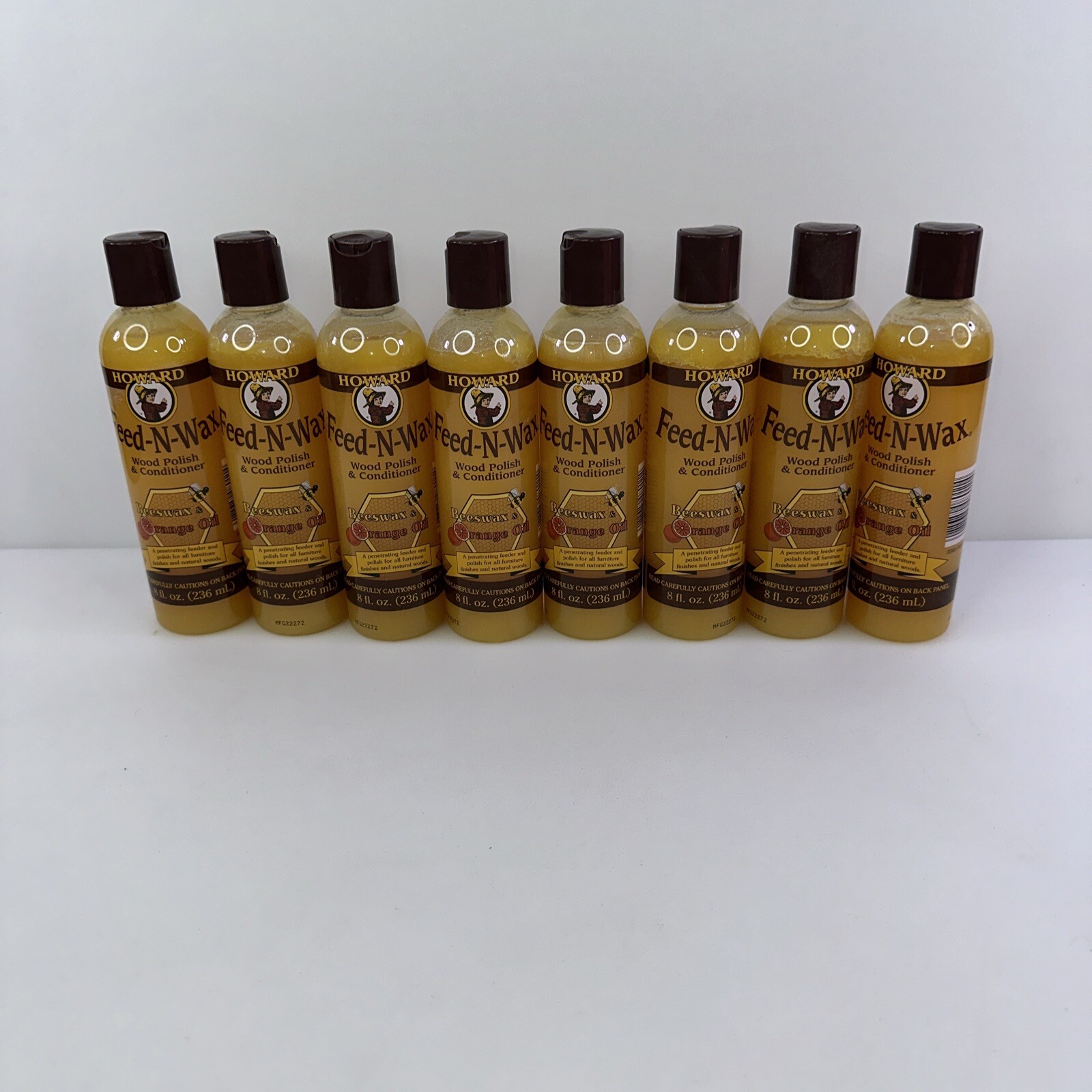 (8)-Howard Products 8 Oz. Feed-N-Wax Wood Furniture Polish & Conditioner FW0016