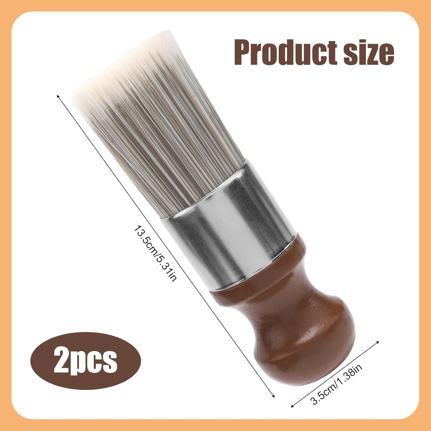 2pcs Salve Brush for Leather Furniture, Wood & Leather Cleaning Brush with Soft