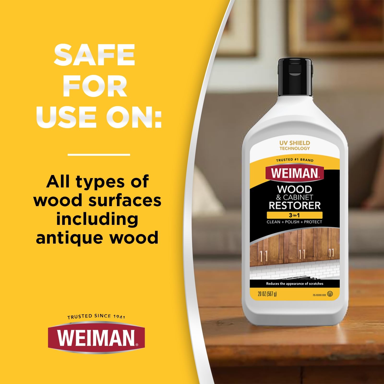 Weiman Wood and Cabinet Restorer 3-In-1 Bundle – Removes 16 Fl Oz (Pack of 1)
