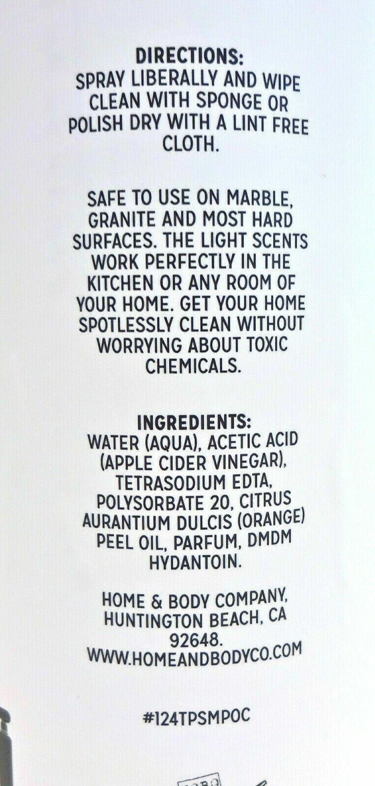Home & Body Co. Meyer Lemon Vinegar Multi-Purpose Cleaner w/ Lemon Oil 32 oz