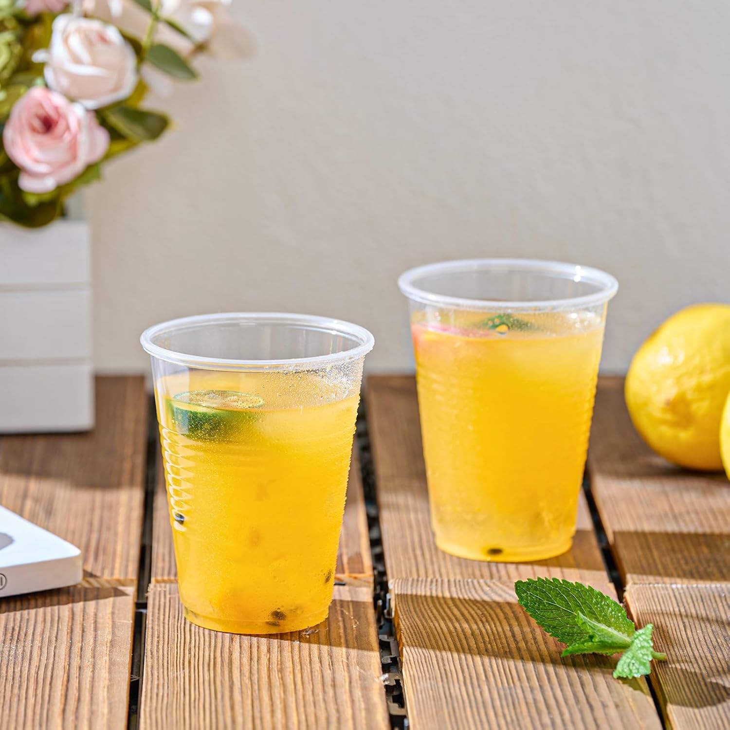 Lilymicky 1000 PACK 7 oz Clear Plastic Cups, 7 Ounce Disposable Drinking Cups