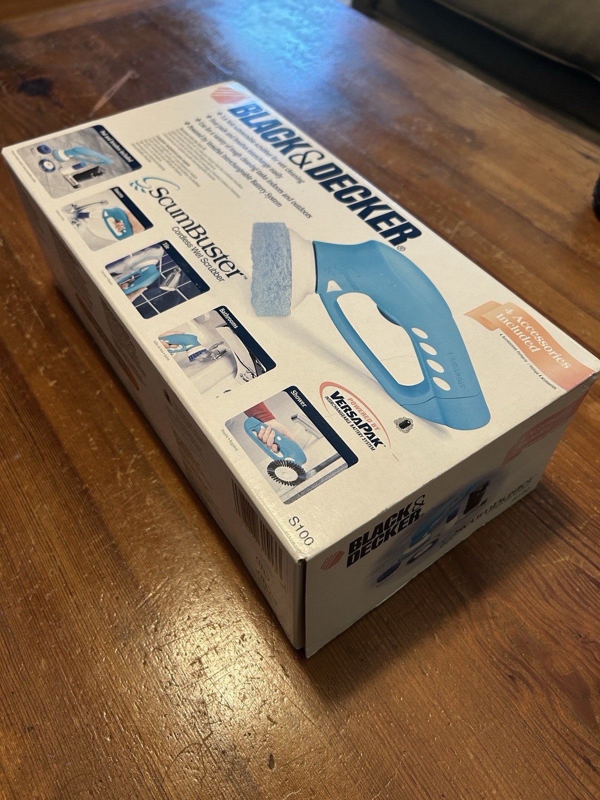 BLACK+DECKER ScumBuster S100 Cordless Wet Scrub Brush – BRAND NEW- 4 pc