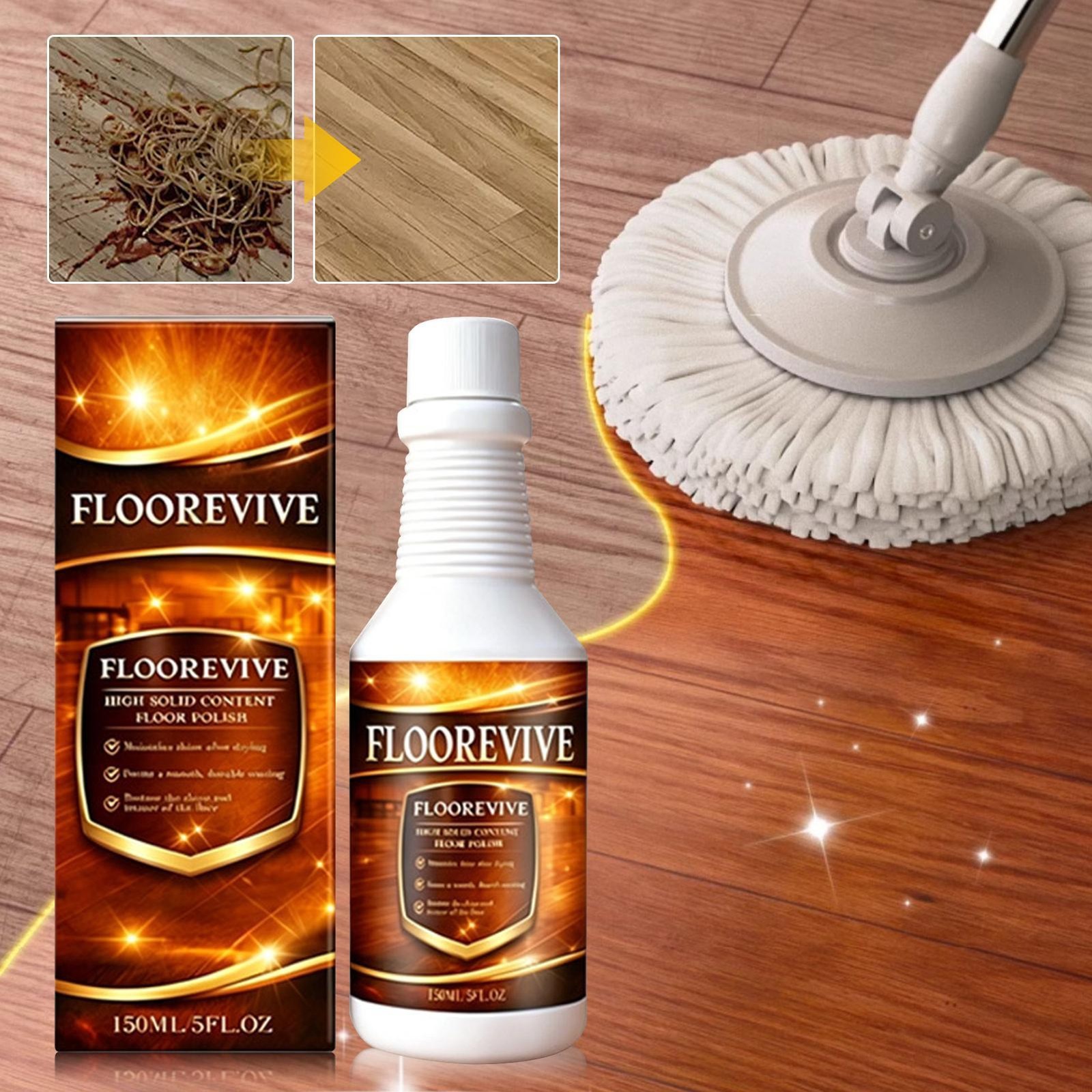 Floorevive Floor Restorer Floor Restorer/Polish -Revitalize And Shine Wood 150ml