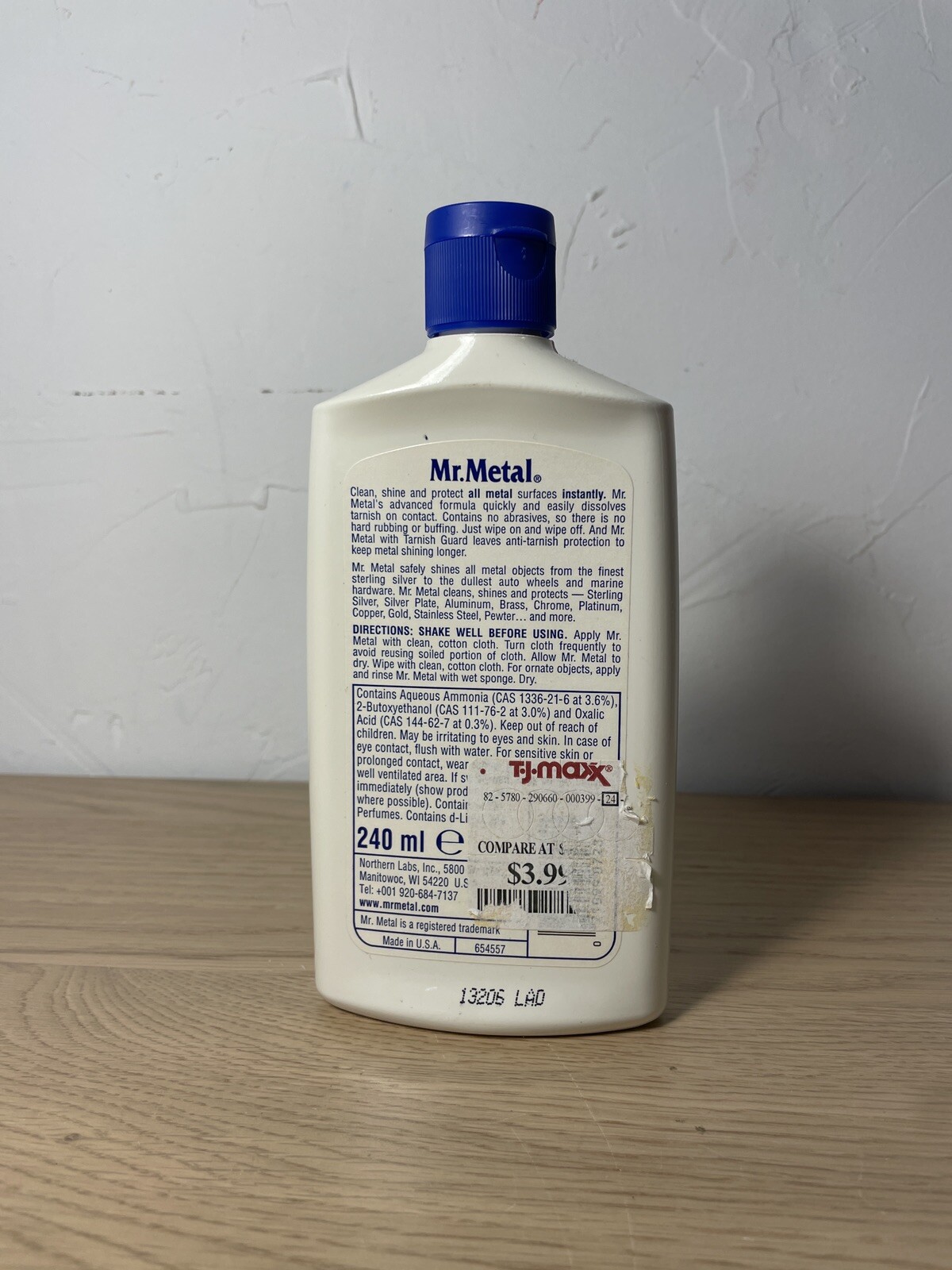 Mr. Metal Cleaner 8 oz Liquid Blue Cap Tarnish Guard Silver Brass Copper Polish