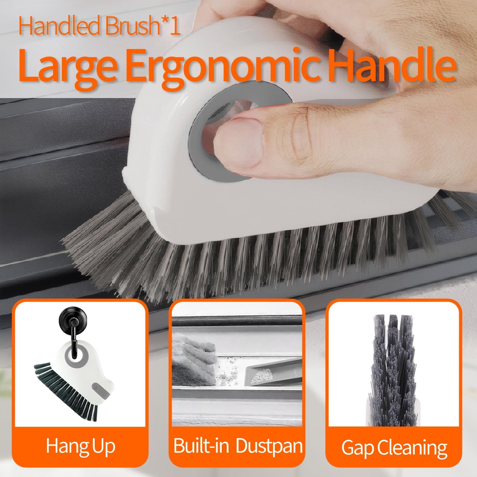 13Pcs Crevice Cleaning Brush Set, Window Groove Cleaning Brush Kit Hard Brist…