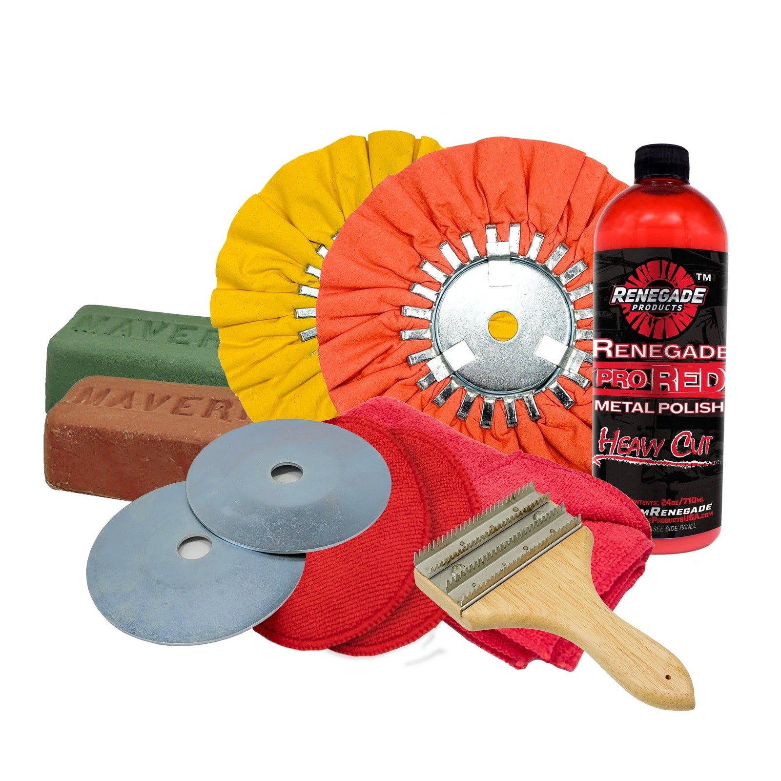 Renegade Products Aluminum Polishing Mini Kit Complete with Buffing Wheels, B…