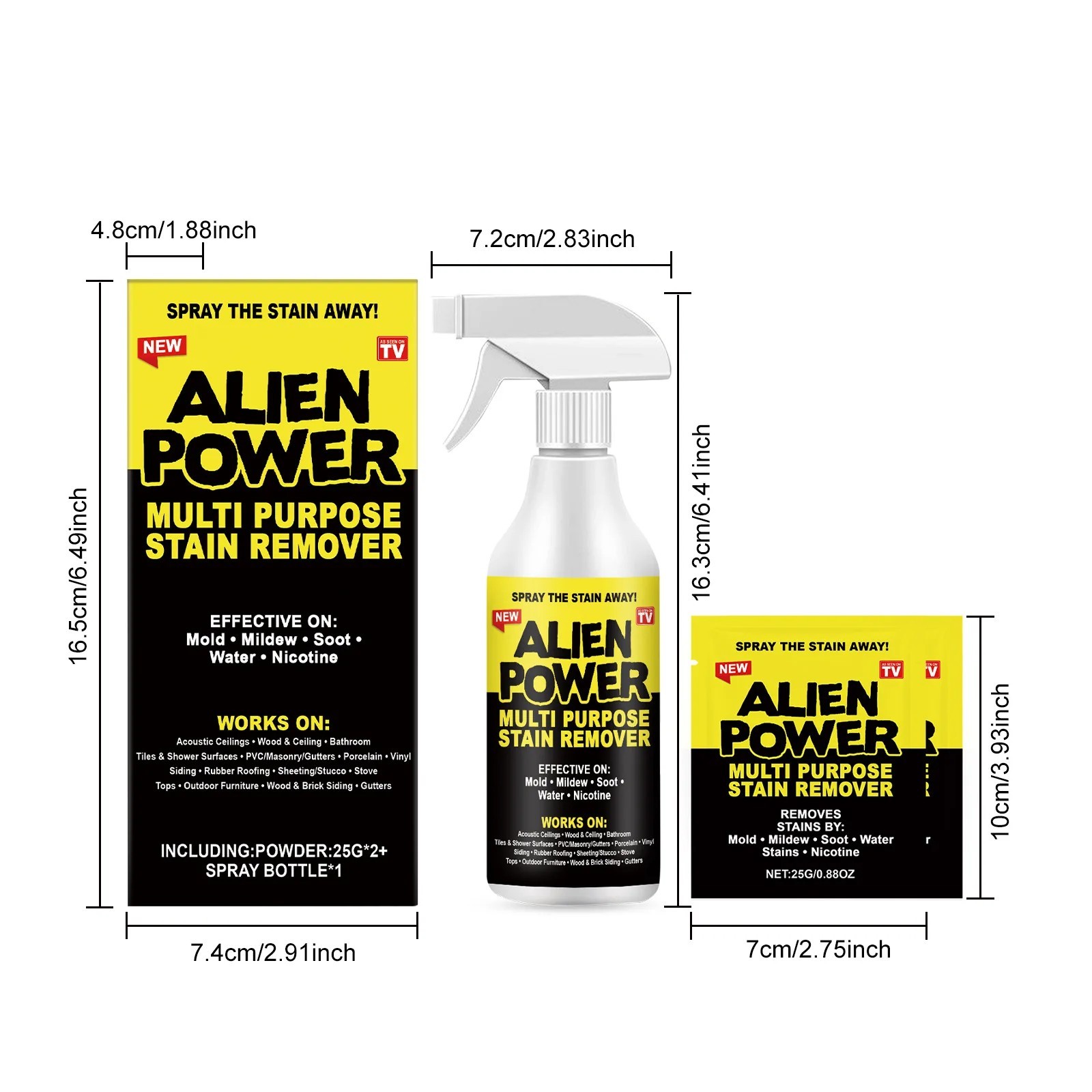 1pc Alien Power Multi Purpose Stain Remover Spray Mold Mildew Grime Cleaner for