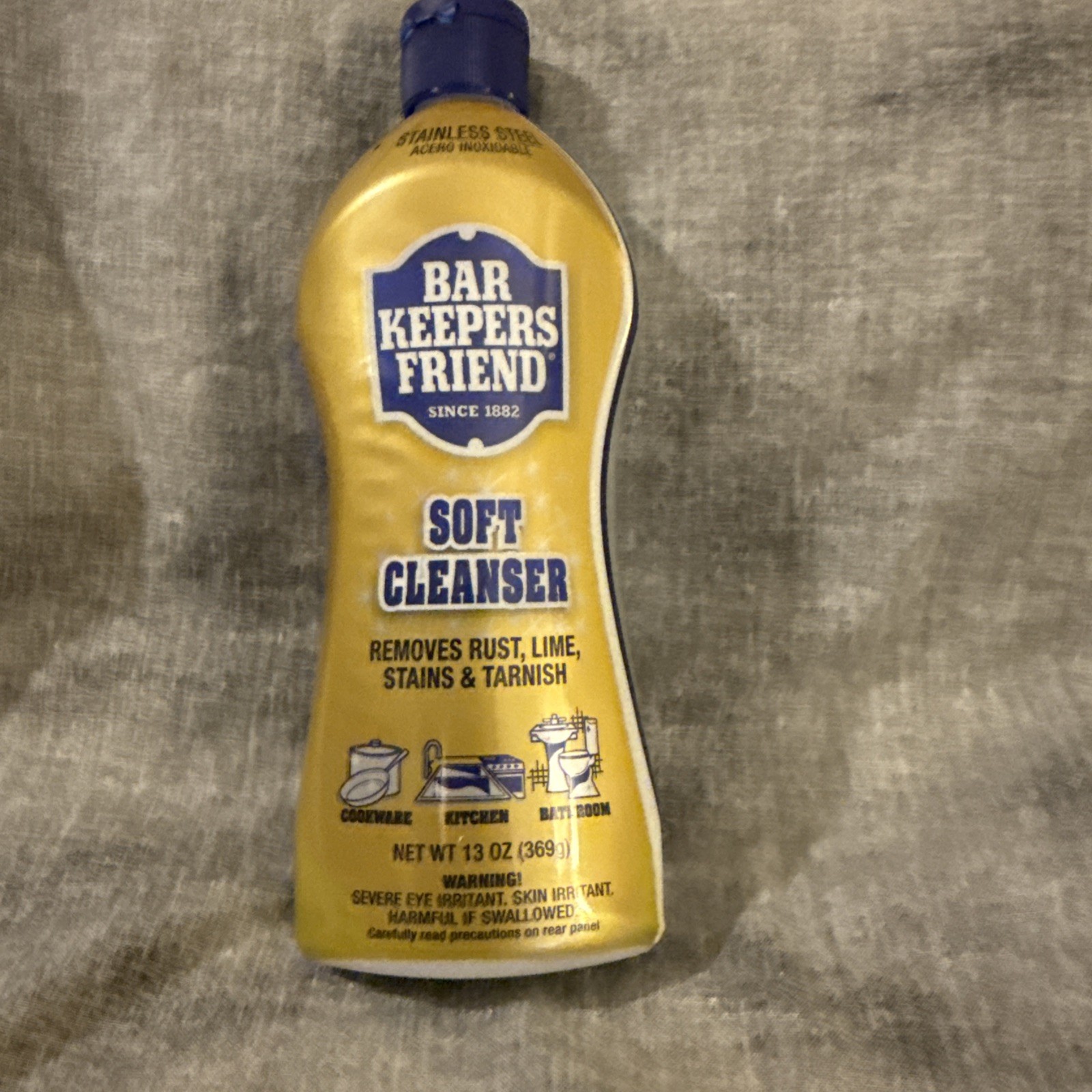 1 Pack, BAR KEEPERS FRIEND SOFT CLEANSER KITCHEN RUST LIME STAINS REMOVER 13oz