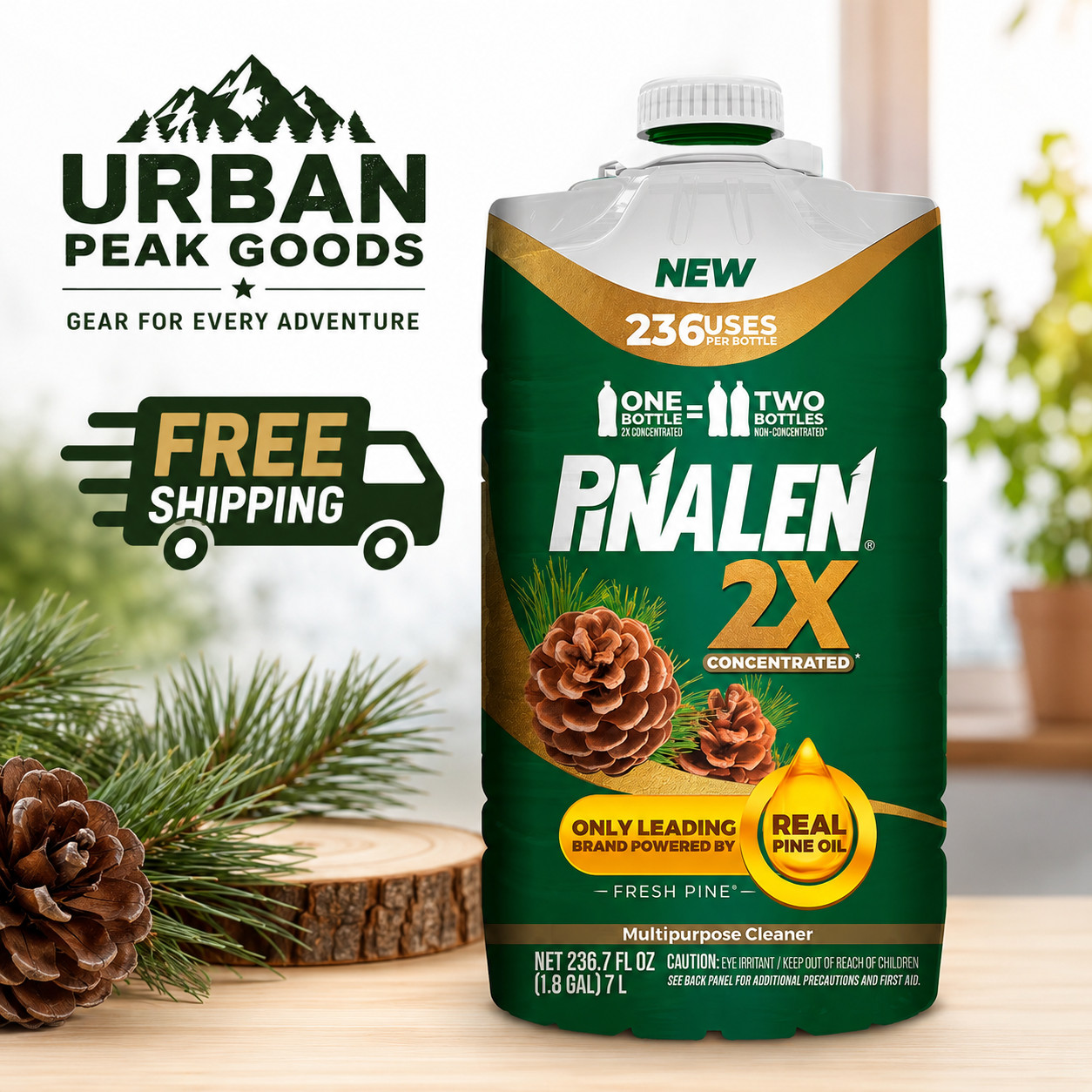 Pinalen 2X Concentrated Multipurpose Cleaner Fresh Pine 236 fl oz Large Size