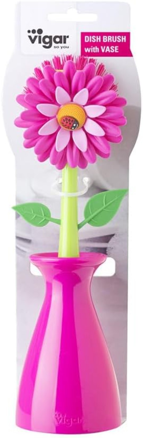 Flower Power Kitchen Scrub Brush Set – Dishwasher Safe