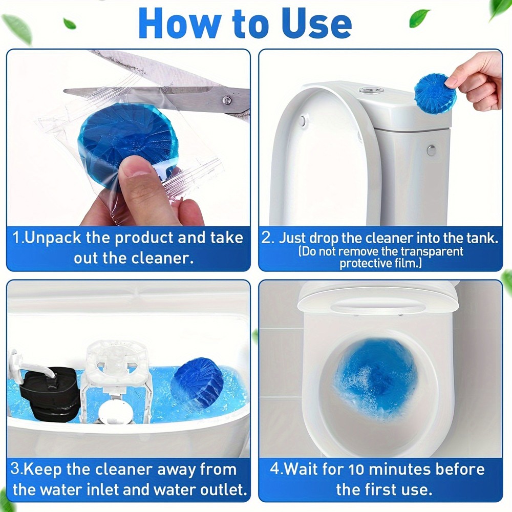 High Quality 48pcs Automatic Toilet Tank Cleaner Tablets fits Bathroom Freshness