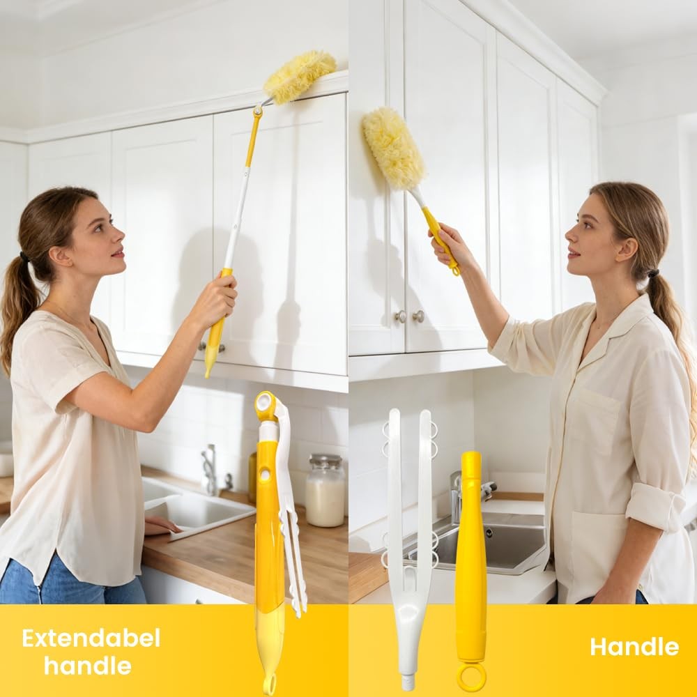 Heavy Duty Duster Refills, 360° Efficient Duster Kit for Swiffer, 30 Pack & 3…