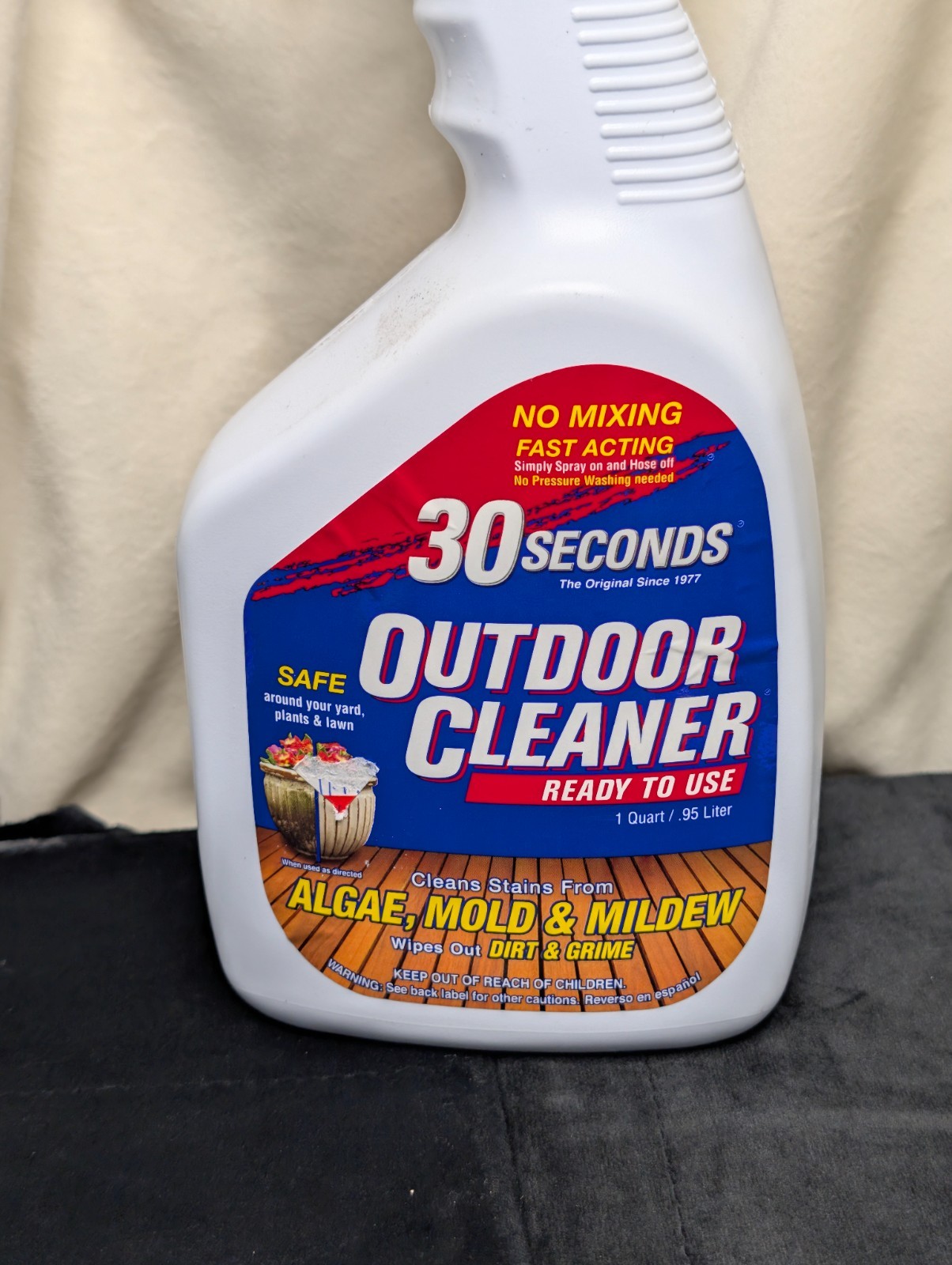 30 SECONDS Outdoor Cleaner Ready To Use 1 Quart Spray Algae Mold Mildew Remover