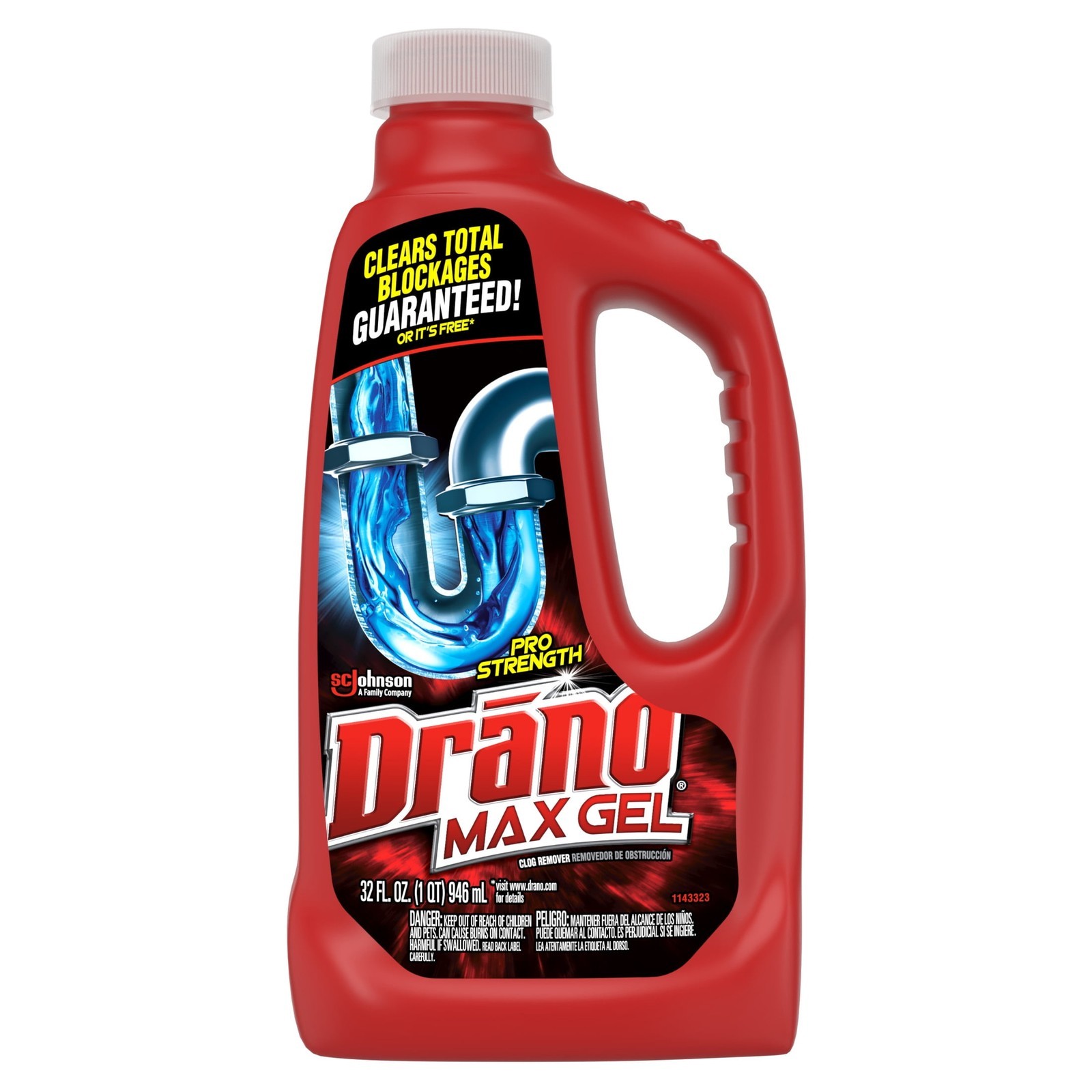 Max Gel Drain Clog Remover Strength Formula Drain Cleaner 32 oz 1 Count