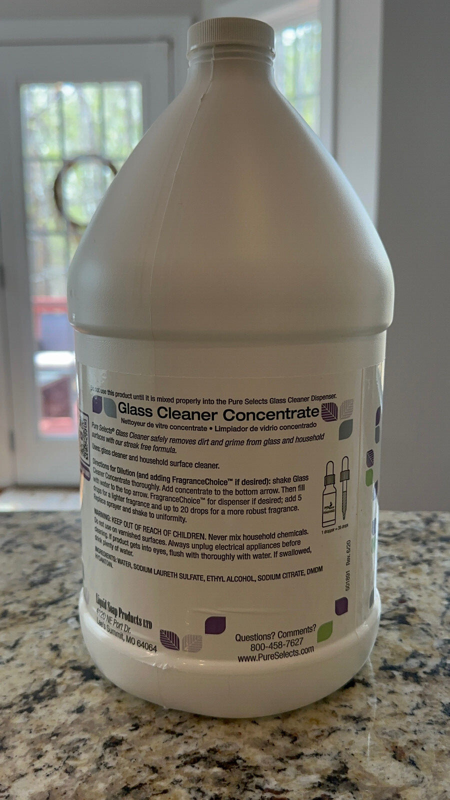 Pure Selects Glass Cleaner Concentrate 1Gallon (Brand New)