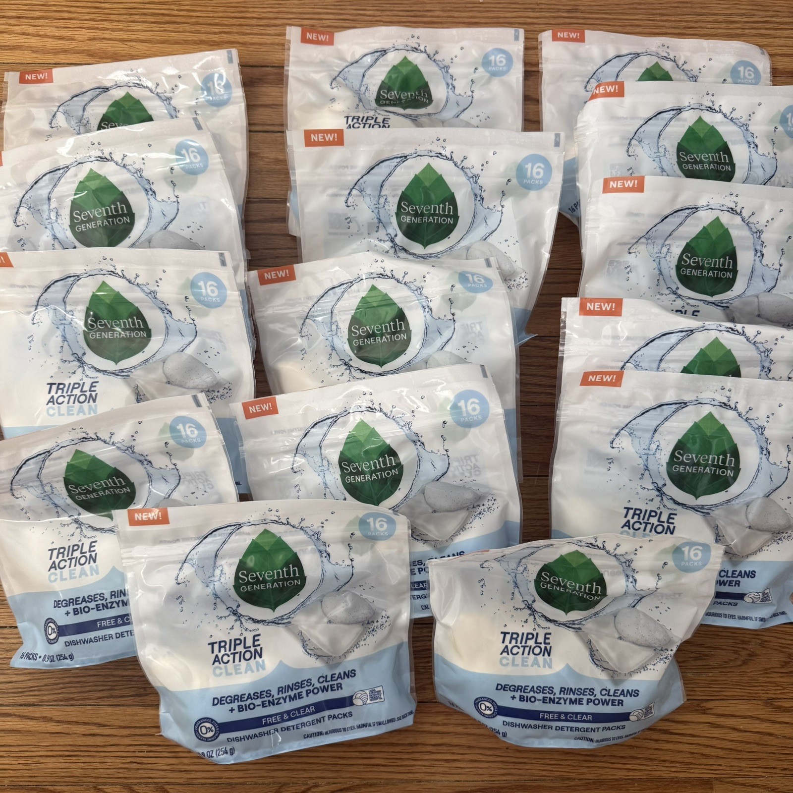 Seventh Generation Triple Action Clean Automatic Dishwasher Detergent 240 Pods