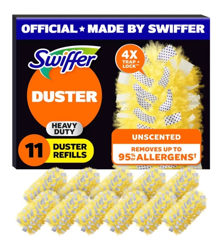 (2 pack) Swiffer Dusters Heavy Duty Duster Refills,Unscented, 11 Count-fast ship