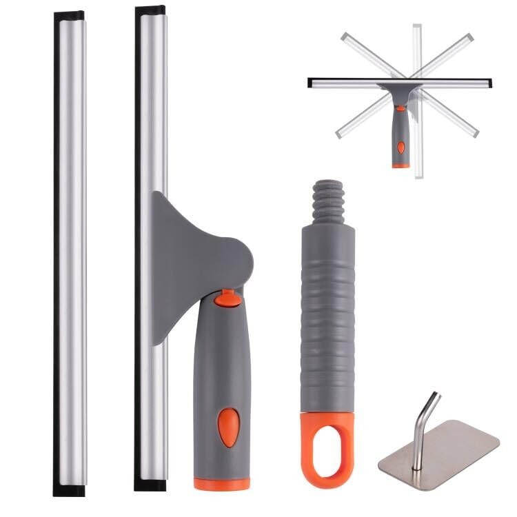 Swivel Shower Squeegee for Glass Doors, All-Purpose Anti-Slip Window Squeegee…