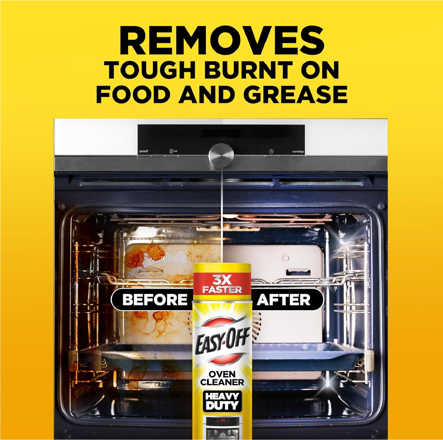 Easy-Off Heavy Duty Oven Cleaner Foam, Removes Grease & Burned-On Food, 14.5oz