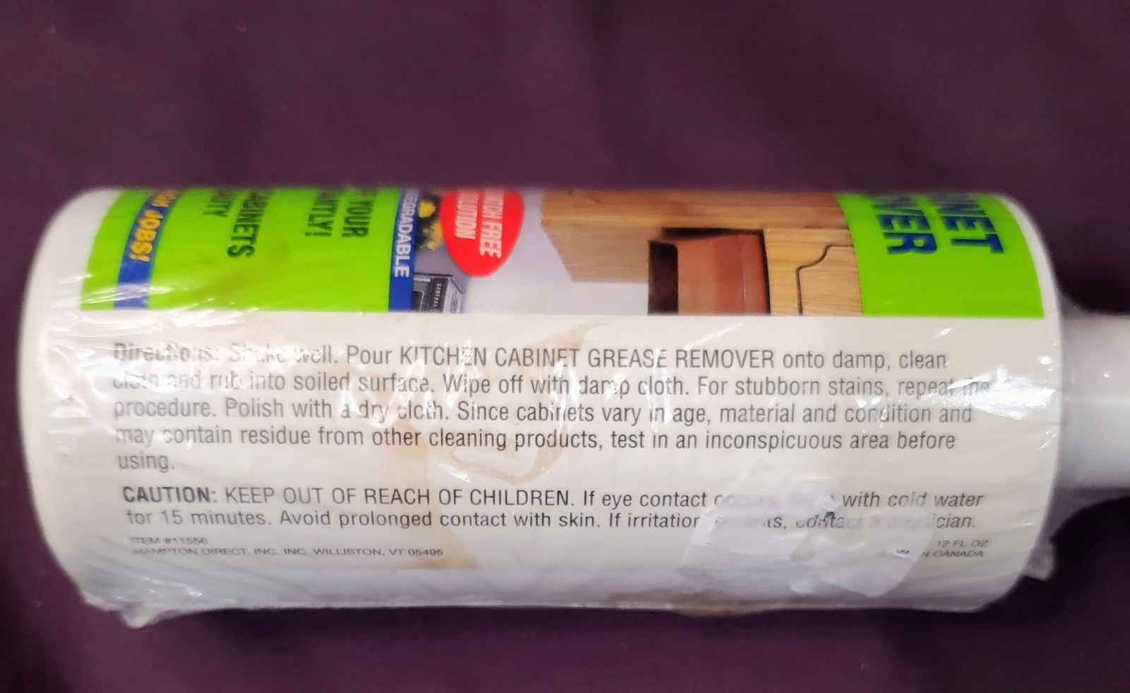 Kitchen Cabinet Grease Remover Non Toxic Non Corrosive 12 fl oz Scratch Free
