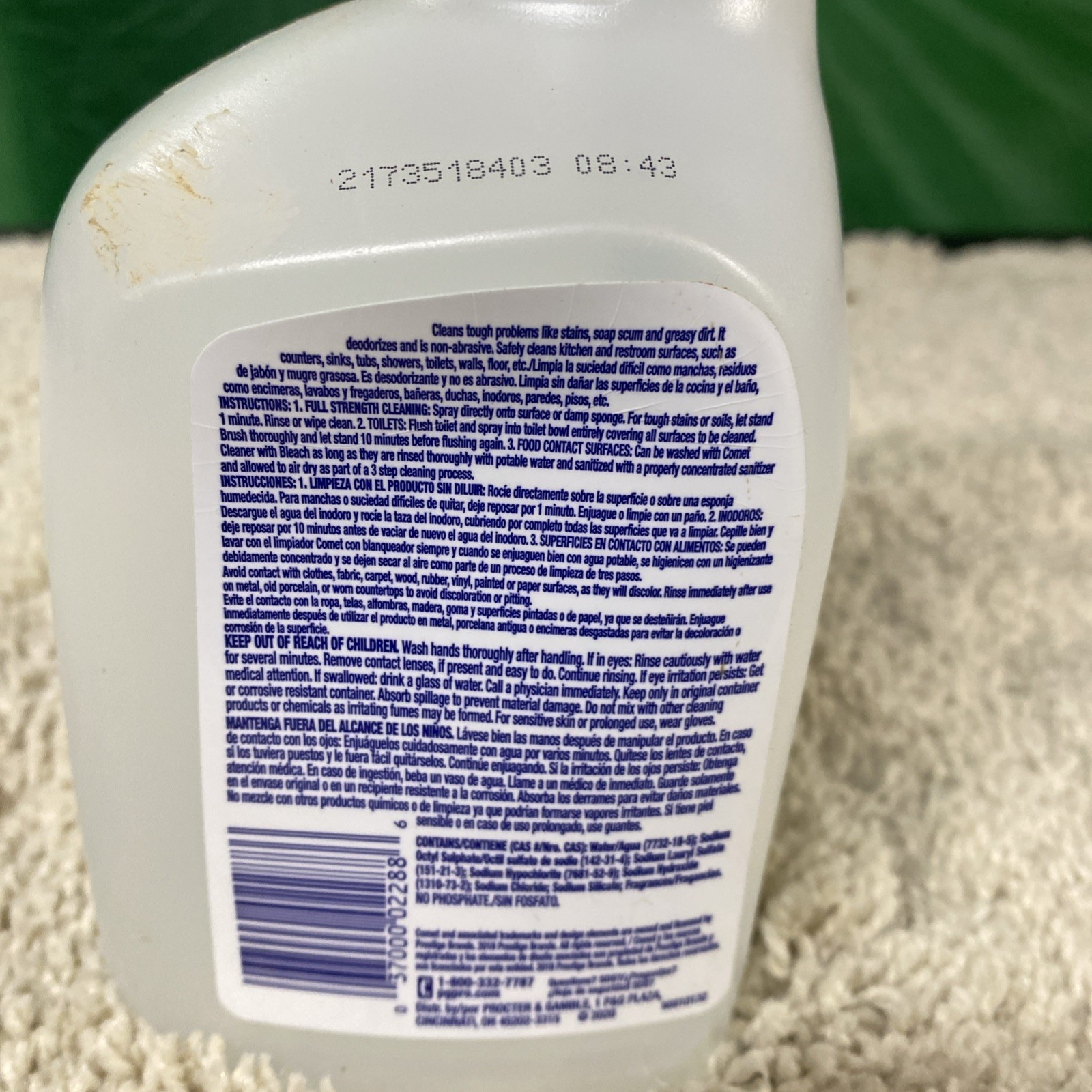 P& G Proffecional COMET CLEANER With Bleach 32 fl.oz each ; 3-30, Ready To Use