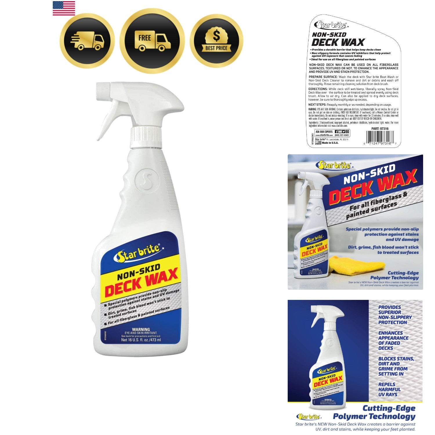Non-Skid Deck Wax Spray – Essential for Non-Slip, Stain & UV Damage Protectio…