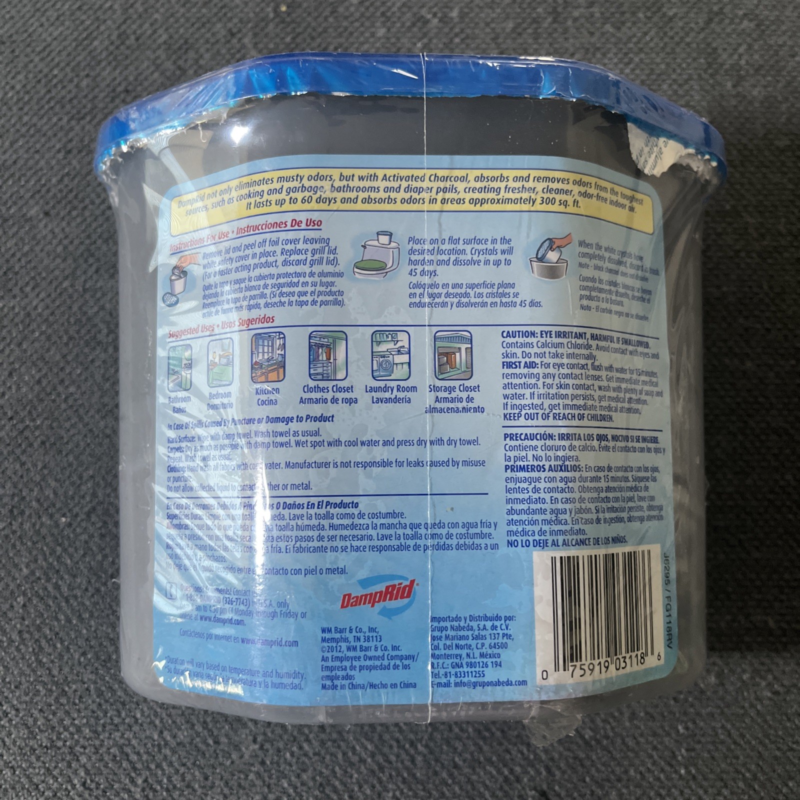 DampRid Moisture Absorber with Activated Charcoal for Boats & RVs, 18