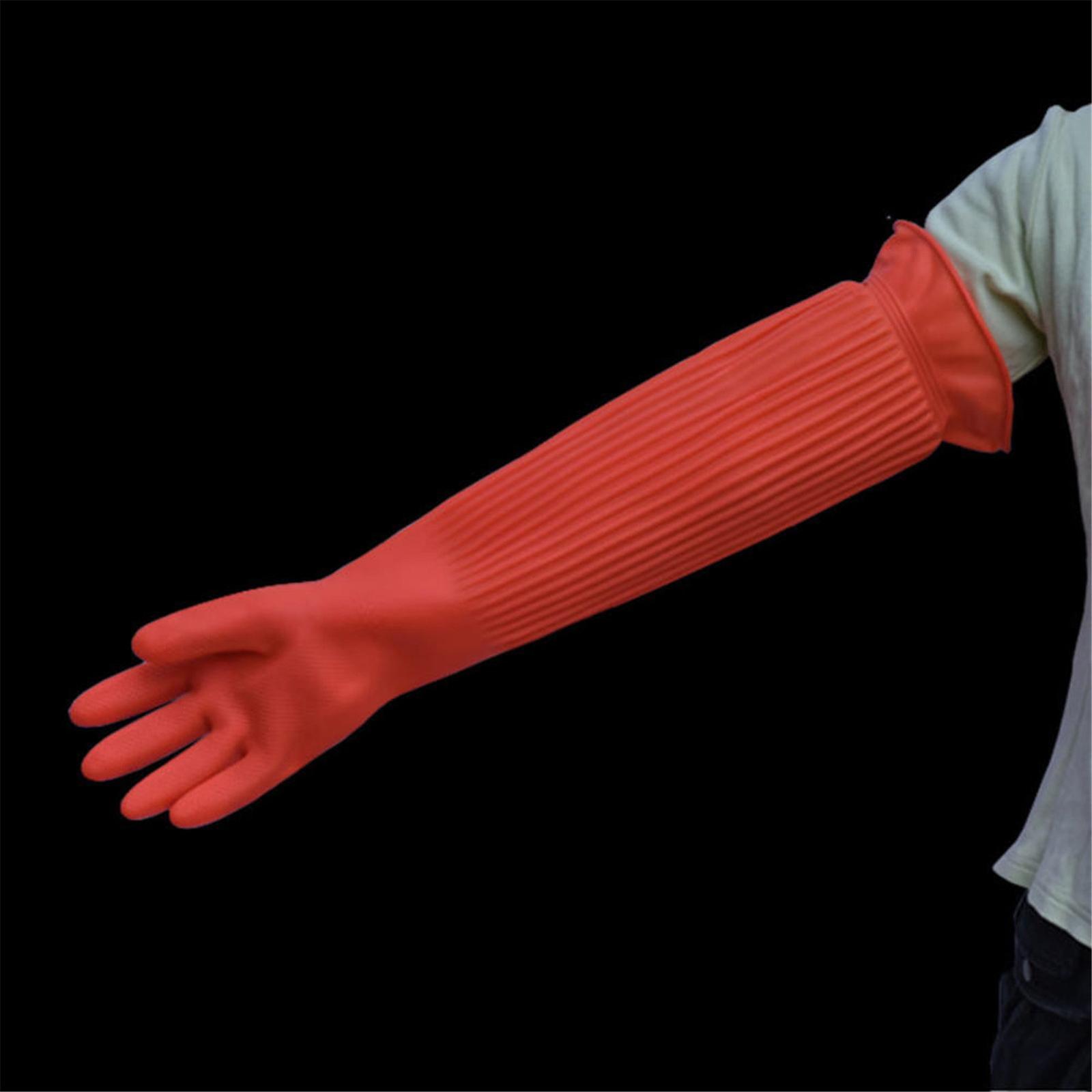 Latex Long Gloves Aquarium Fish Tank Industrial Thick Gauntlets 45/56cm