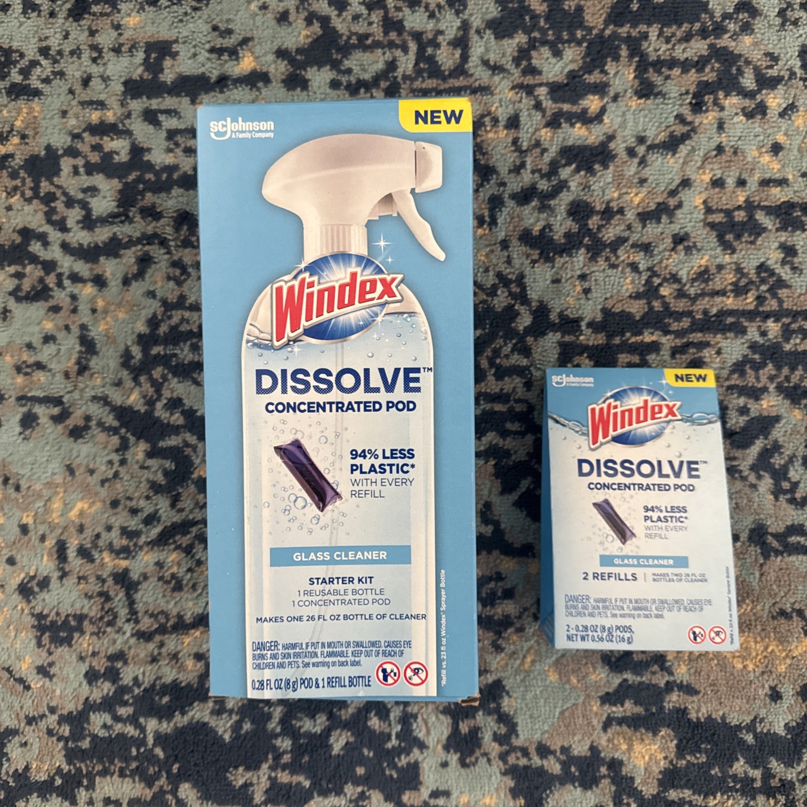 New in Box! Windex Dissolve Starter Kit and 2 Pack refill Eco Friendly